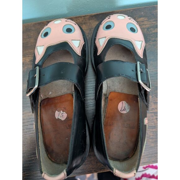 Vintage Tredair Dr Martens "Kitty" Mary Jane shoes in Black and Pink, Size 37 - Picture 2 of 9